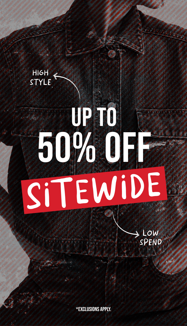Up to 50% Off Sitewide