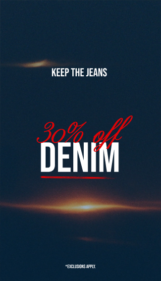 30% Off Denim