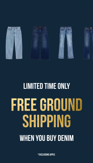 Free Ground Shipping on Denim