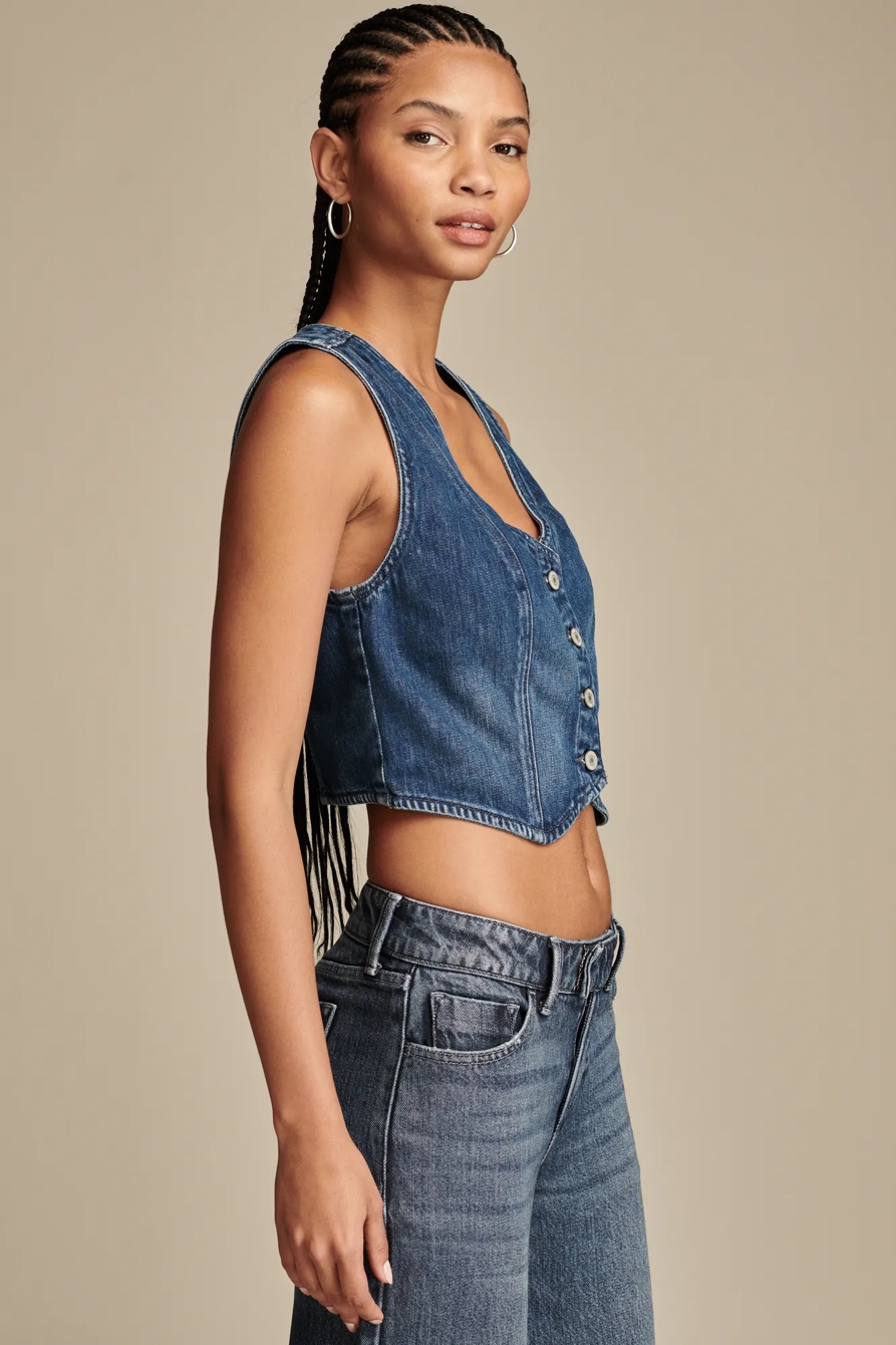 LUCKY TAILORED DENIM VEST, image 3