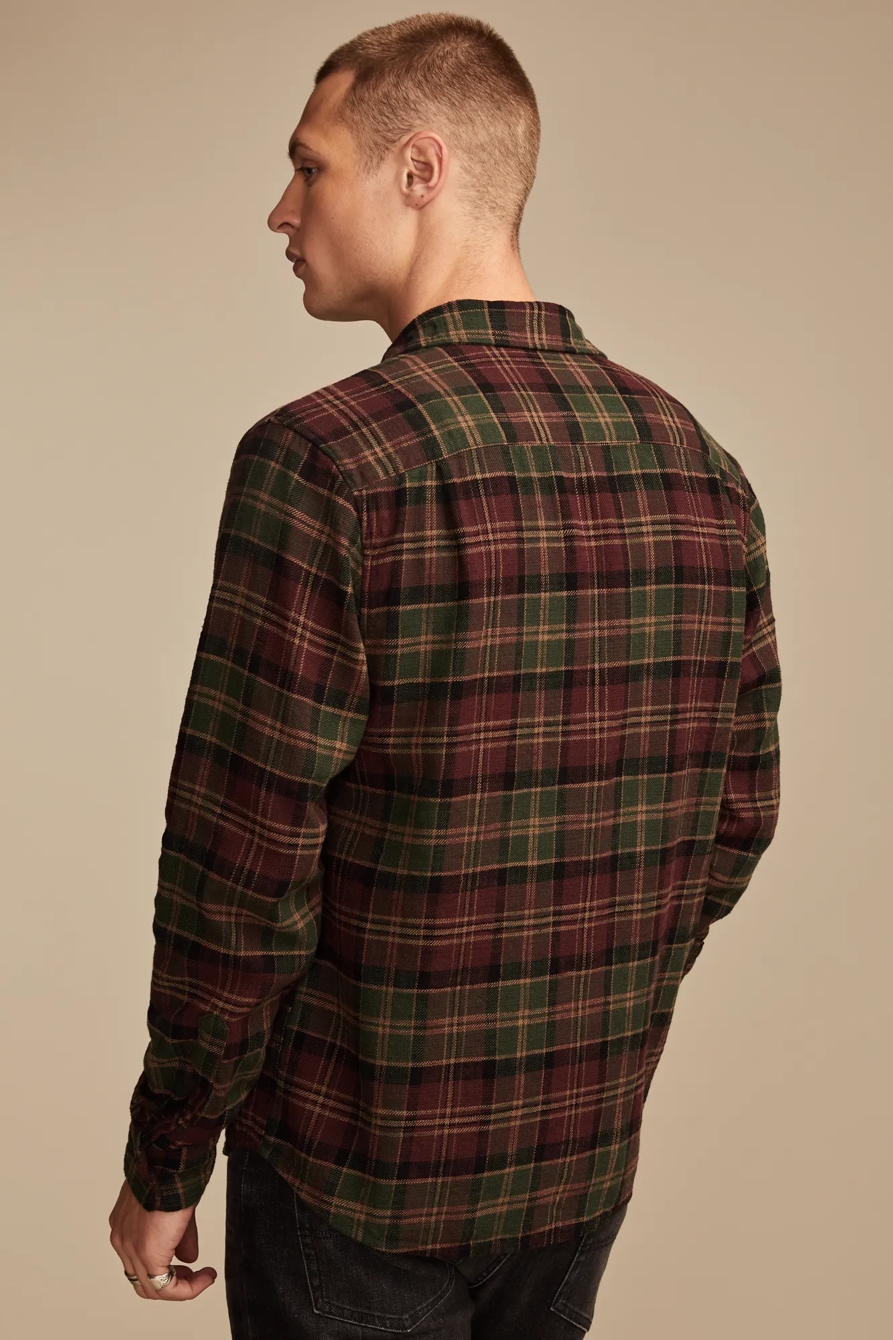 BIG SLUB TWILL PLAID LONG SLEEVE UTILITY SHIRT, image 3
