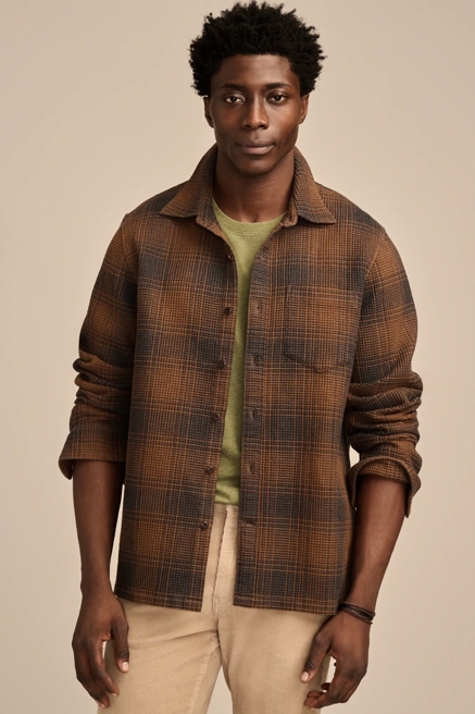 WAFFLE LONG SLEEVE UTILITY SHIRT, image 1