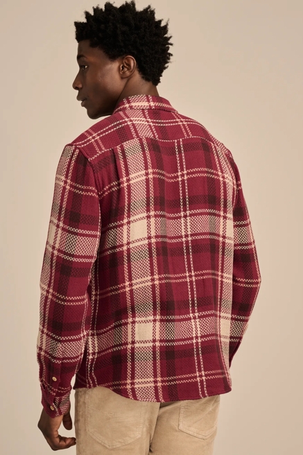 TEXTURED HERRINGBONE LONG SLEEVE UTILITY SHIRT, image 4