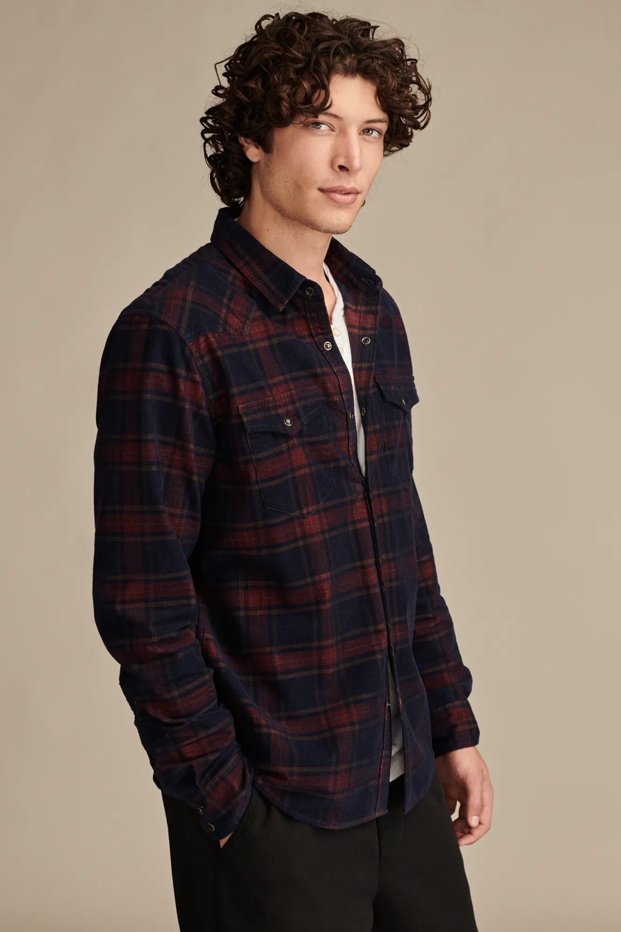 PLAID CORDUROY WESTERN SHIRT, image 3