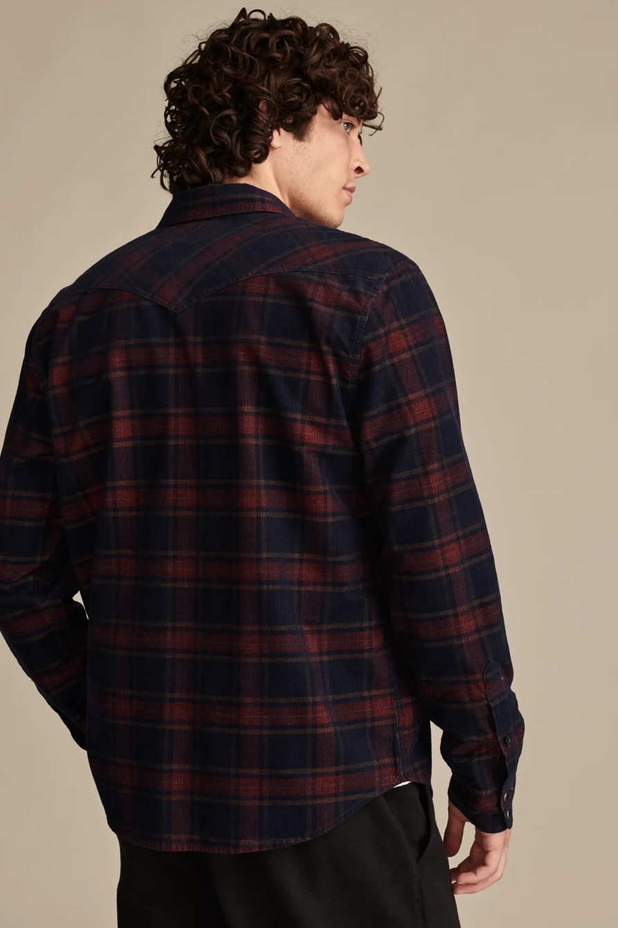 PLAID CORDUROY WESTERN SHIRT, image 4