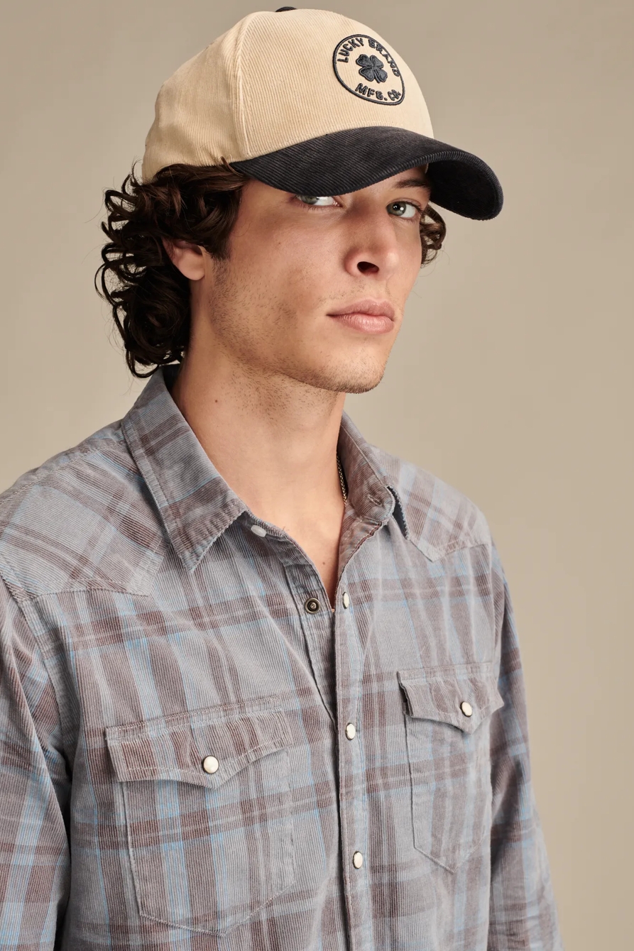 PLAID CORDUROY WESTERN SHIRT, image 2