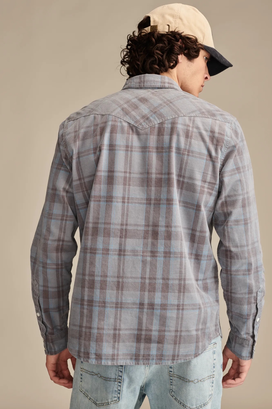 PLAID CORDUROY WESTERN SHIRT, image 4