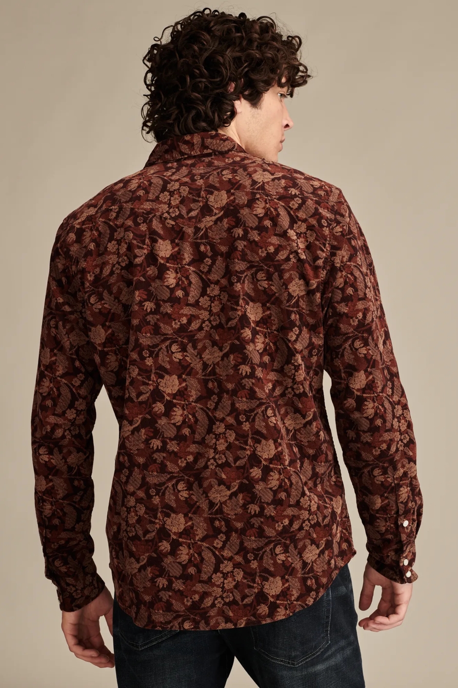 PRINTED WESTERN CORDUROY  LONG SLEEVE UTILITY SHIRT, image 5