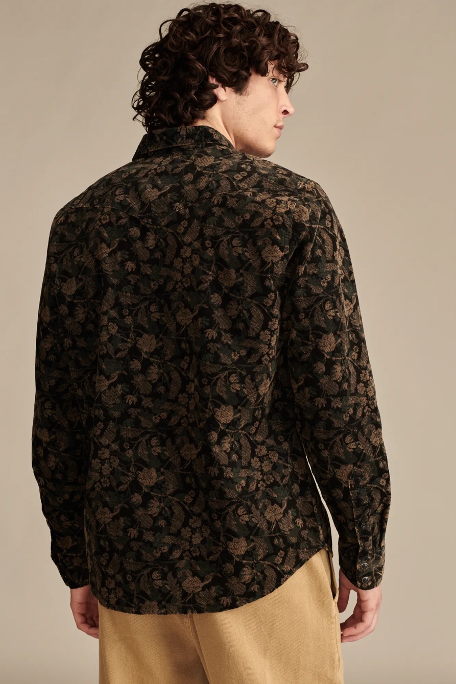 PRINTED WESTERN CORDUROY  LONG SLEEVE UTILITY SHIRT, image 5