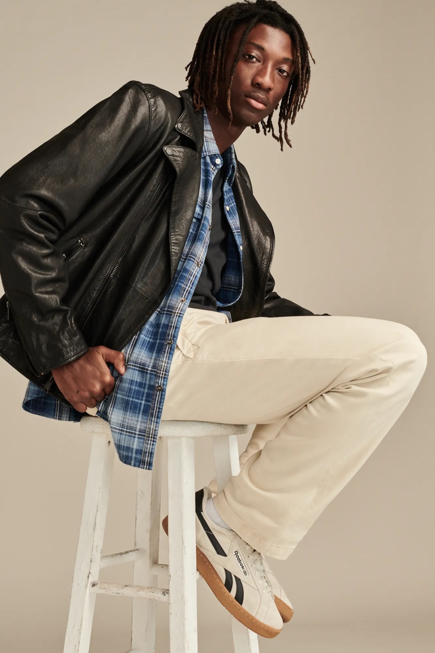 INDIGO PLAID WESTERN LONG SLEEVE SHIRT, image 5