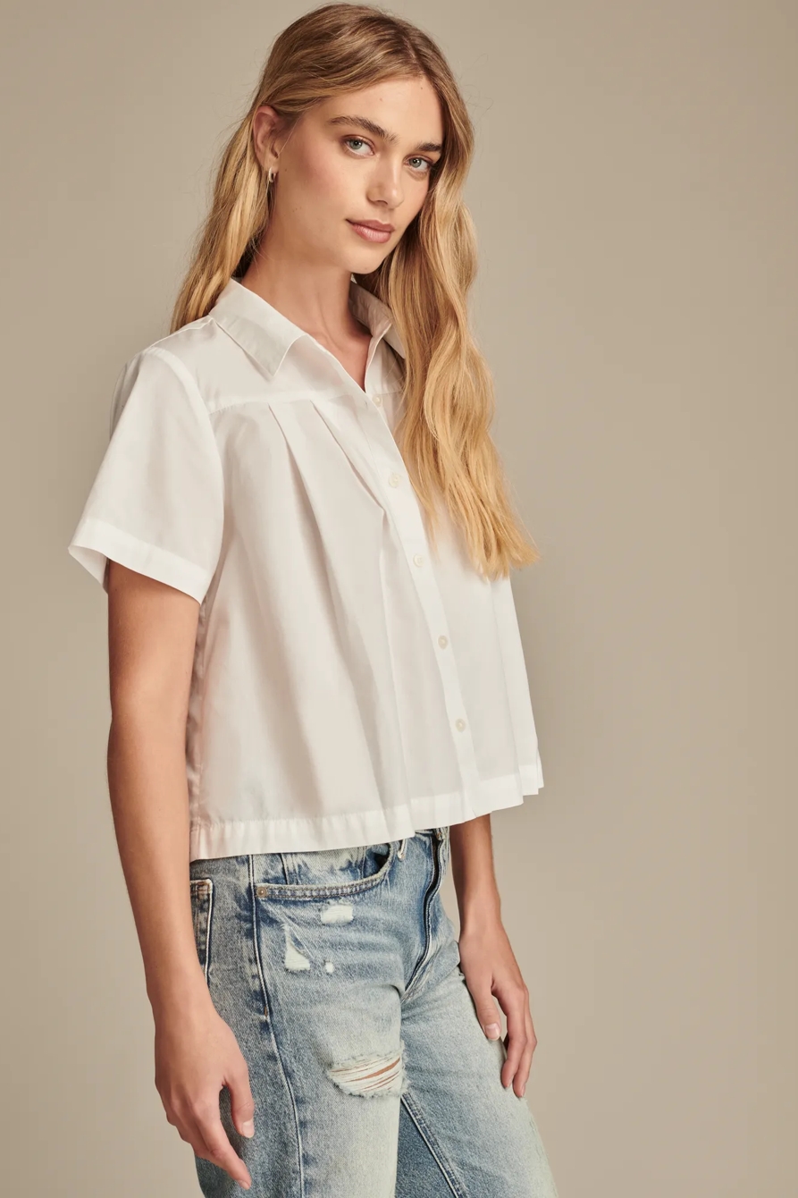 PLEATED BUTTON-DOWN SHIRT, image 3