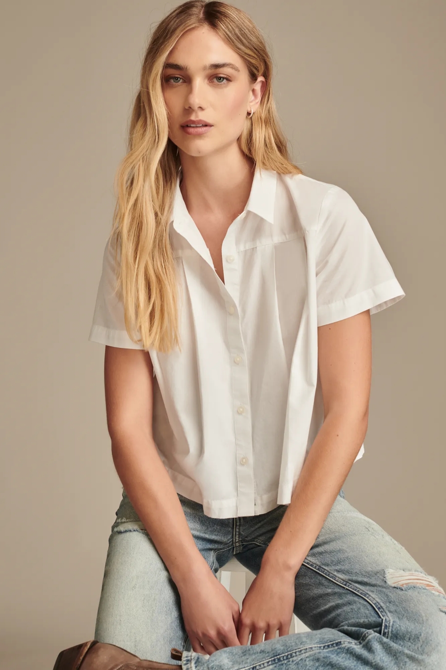 PLEATED BUTTON-DOWN SHIRT, image 5