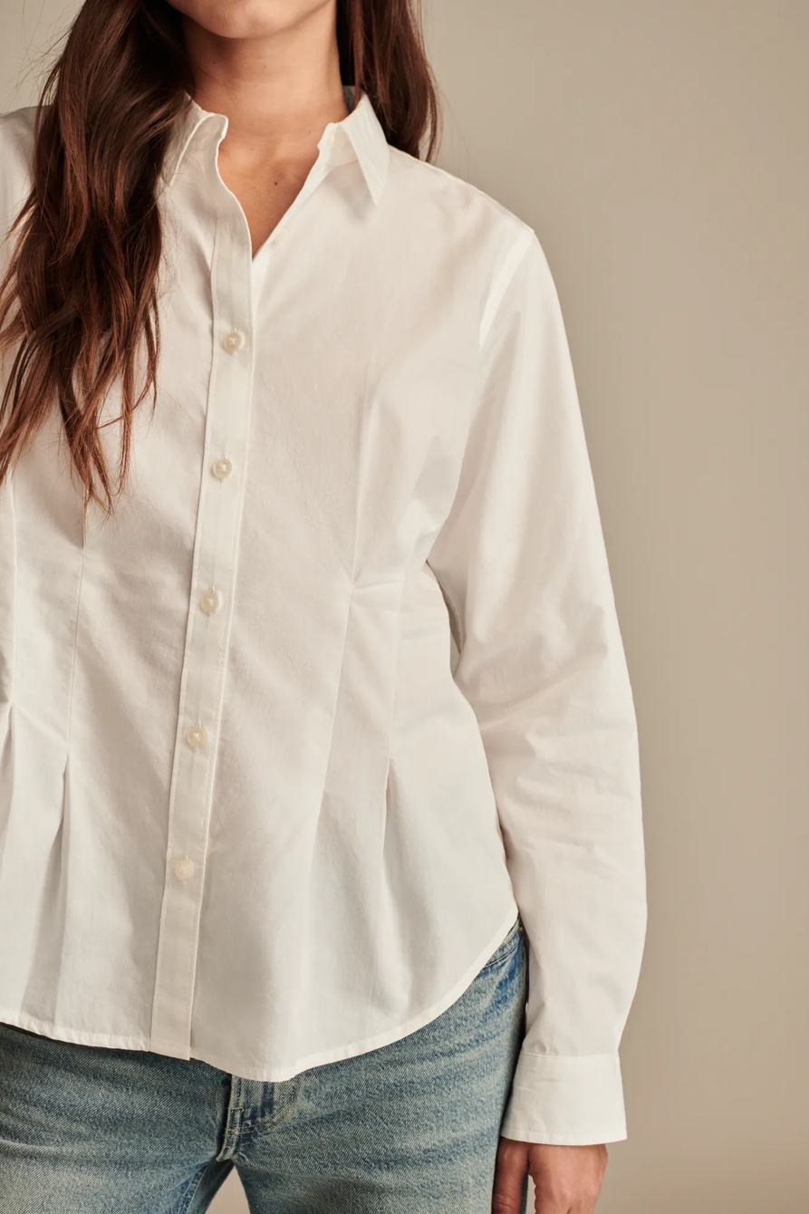 Peplum Button Down Core Shirt, image 3