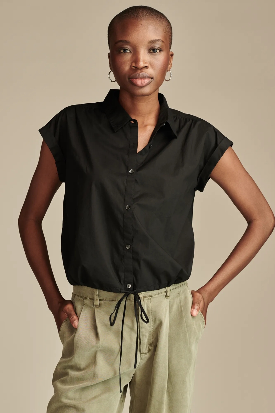 Dolman Sleeve Button-Down Shirt, image 3