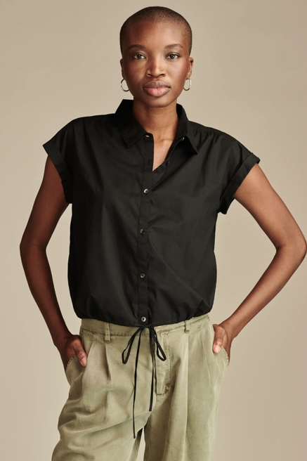 Dolman Sleeve Button-Down Shirt, image 3