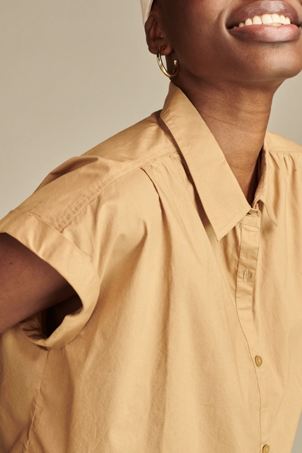 Dolman Sleeve Button-Down Shirt, image 2