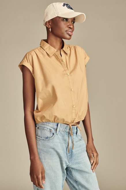 Dolman Sleeve Button-Down Shirt, image 3