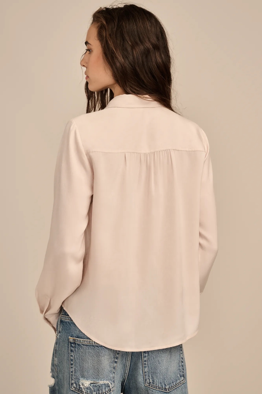 HAMMERED SATIN BUTTON DOWN SHIRT, image 6