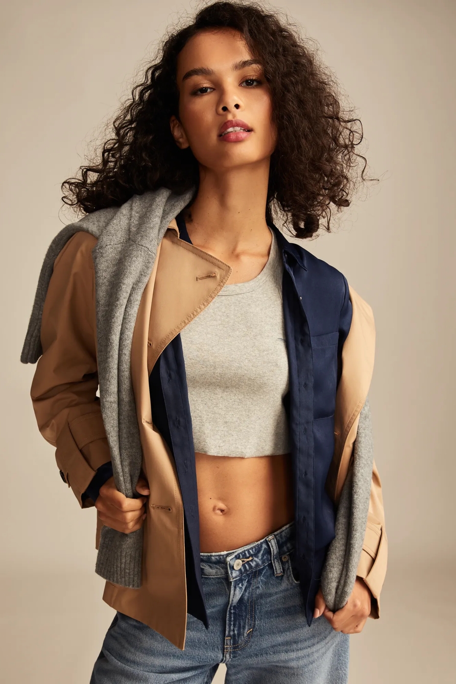 HAMMERED SATIN BUTTON DOWN SHIRT, image 3