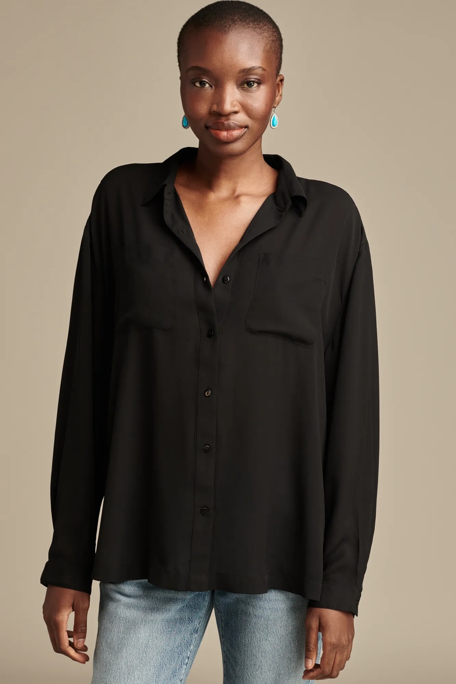 Pleated Back Button Down, image 2