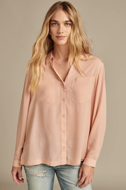 Pleated Back Button Down, image 2