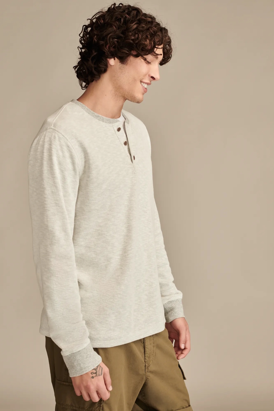 JASPE DOUBLE KNIT LONG SLEEVE HENLEY, image 4