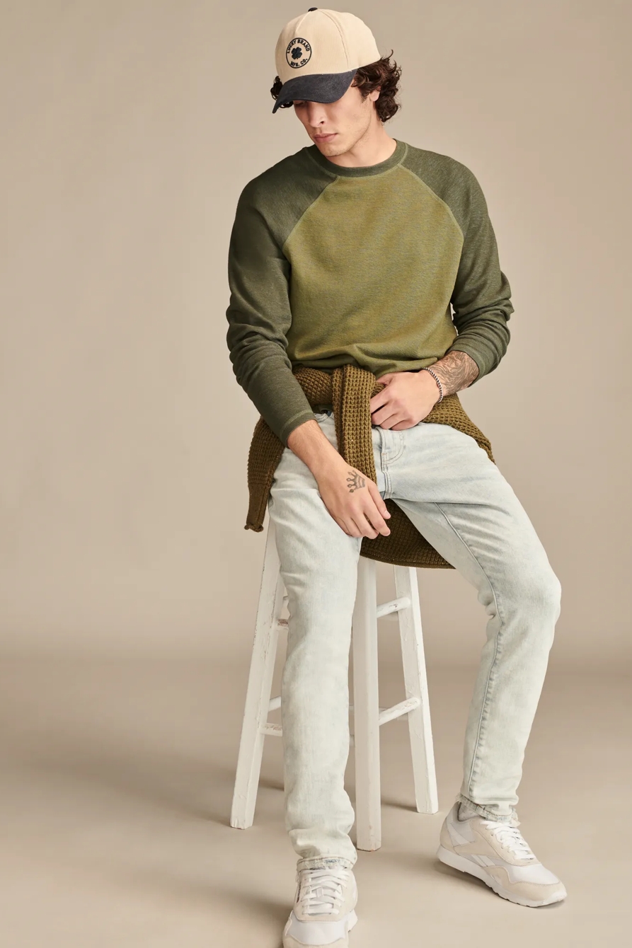 DOUBLE KNIT RAGLAN LONG SLEEVE CREW, image 5