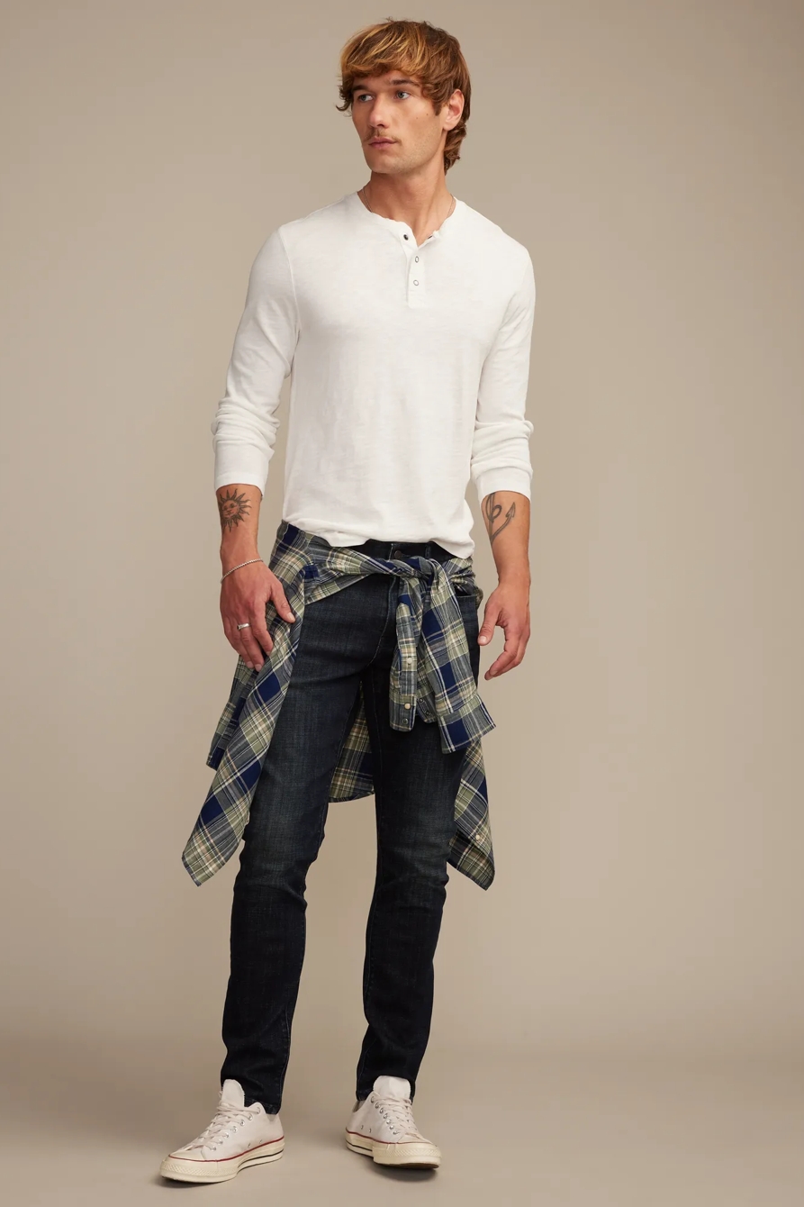 WEEKEND SLUB JERSEY LONG SLEEVE HENLEY, image 2