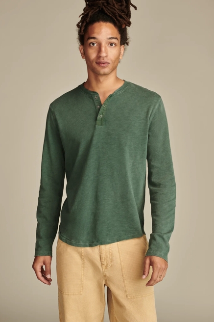 WEEKEND SLUB JERSEY LONG SLEEVE HENLEY, image 1