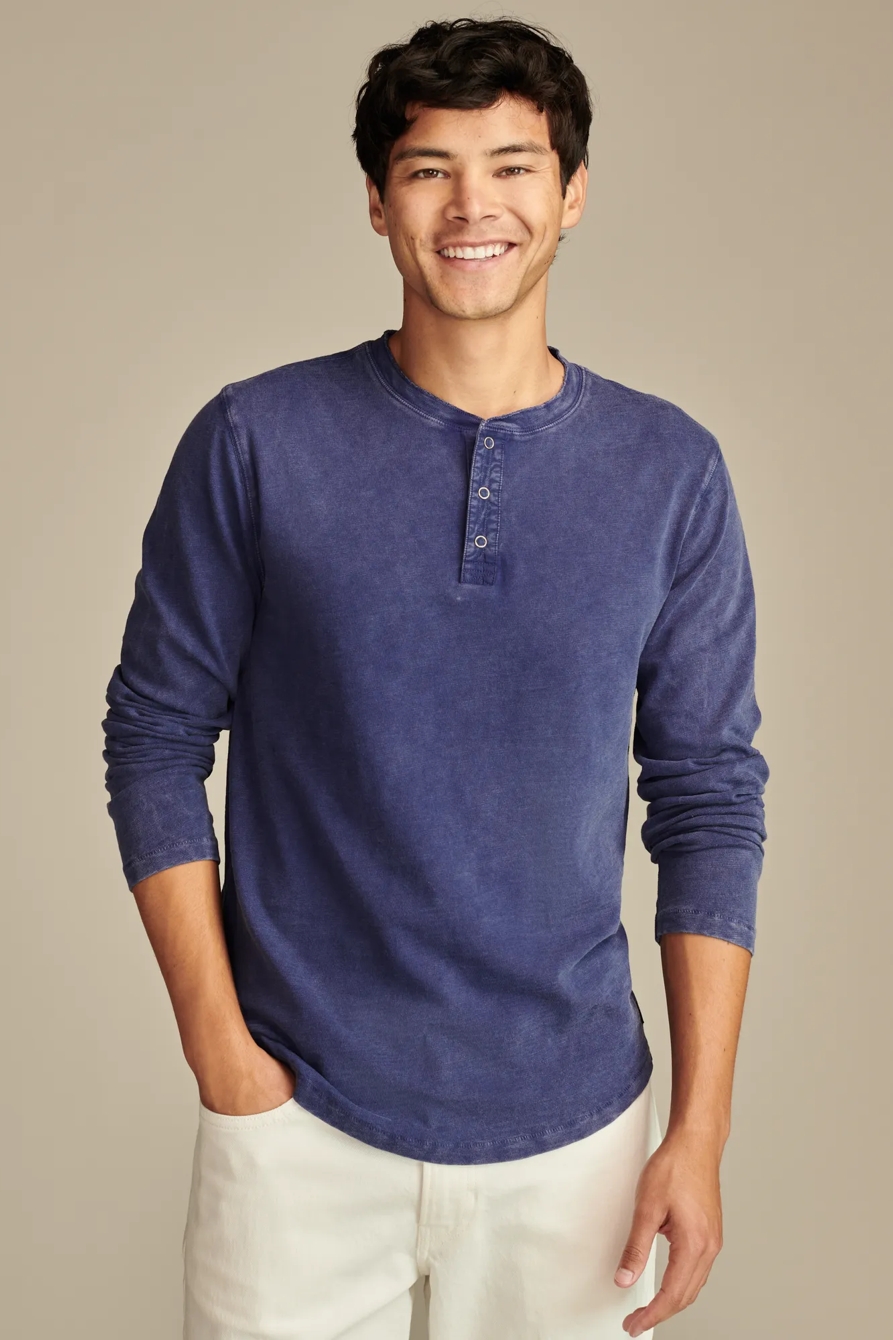WEEKEND SLUB JERSEY LONG SLEEVE HENLEY, image 1