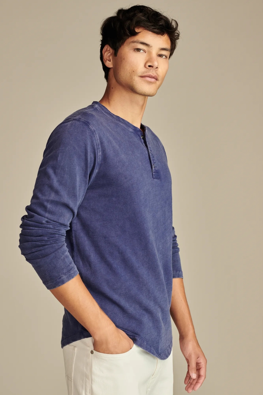 WEEKEND SLUB JERSEY LONG SLEEVE HENLEY, image 3