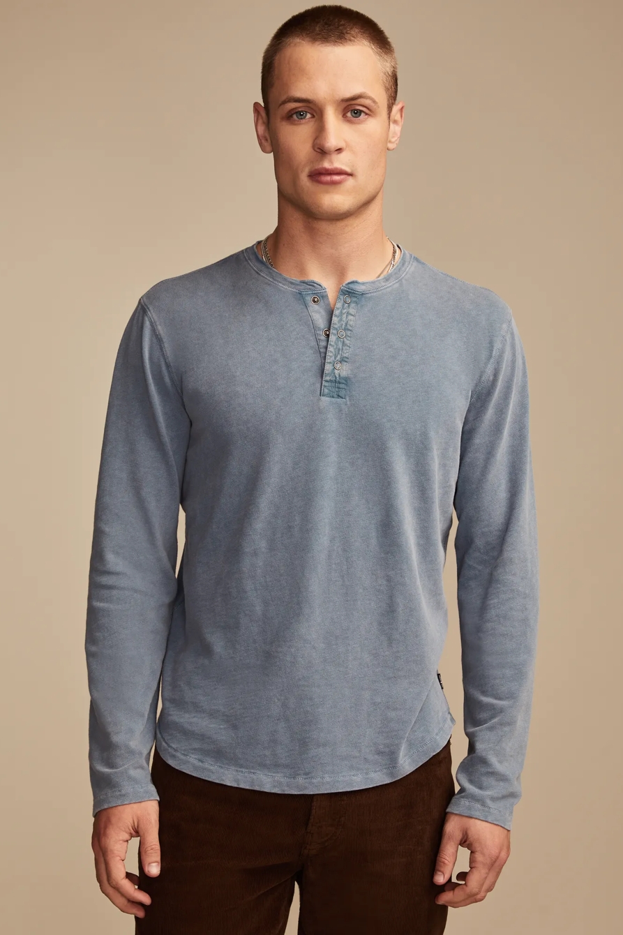 WEEKEND SLUB JERSEY LONG SLEEVE HENLEY, image 2