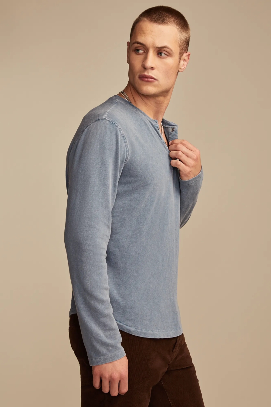WEEKEND SLUB JERSEY LONG SLEEVE HENLEY, image 4