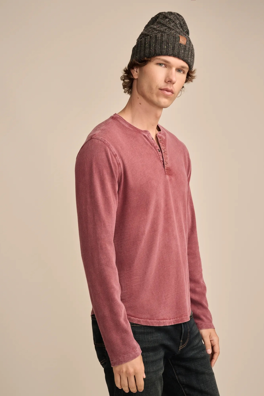 WEEKEND SLUB JERSEY LONG SLEEVE HENLEY, image 3