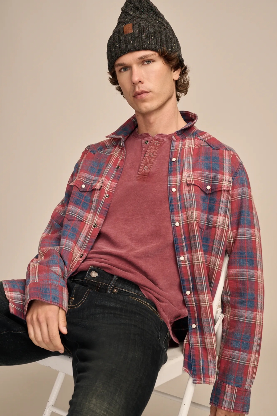 WEEKEND SLUB JERSEY LONG SLEEVE HENLEY, image 5