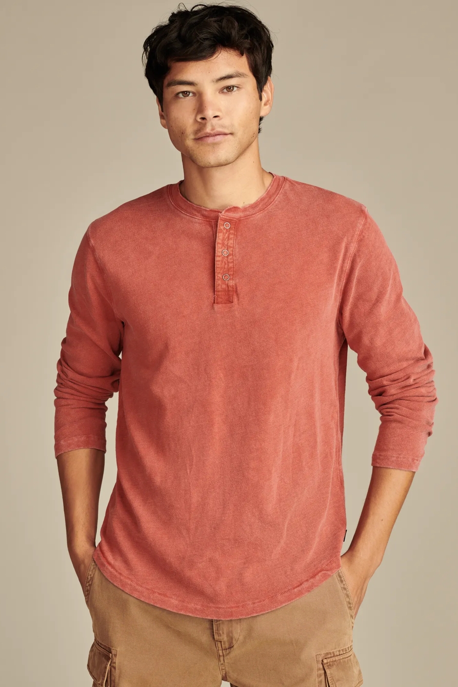 WEEKEND SLUB JERSEY LONG SLEEVE HENLEY, image 1