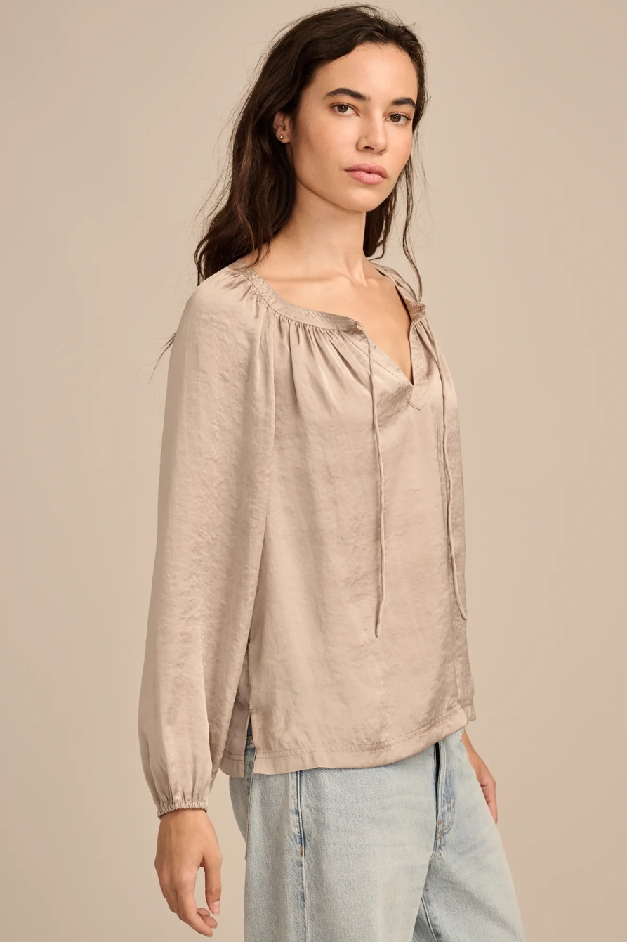 NOTCH NECK PEASANT TOP, image 3