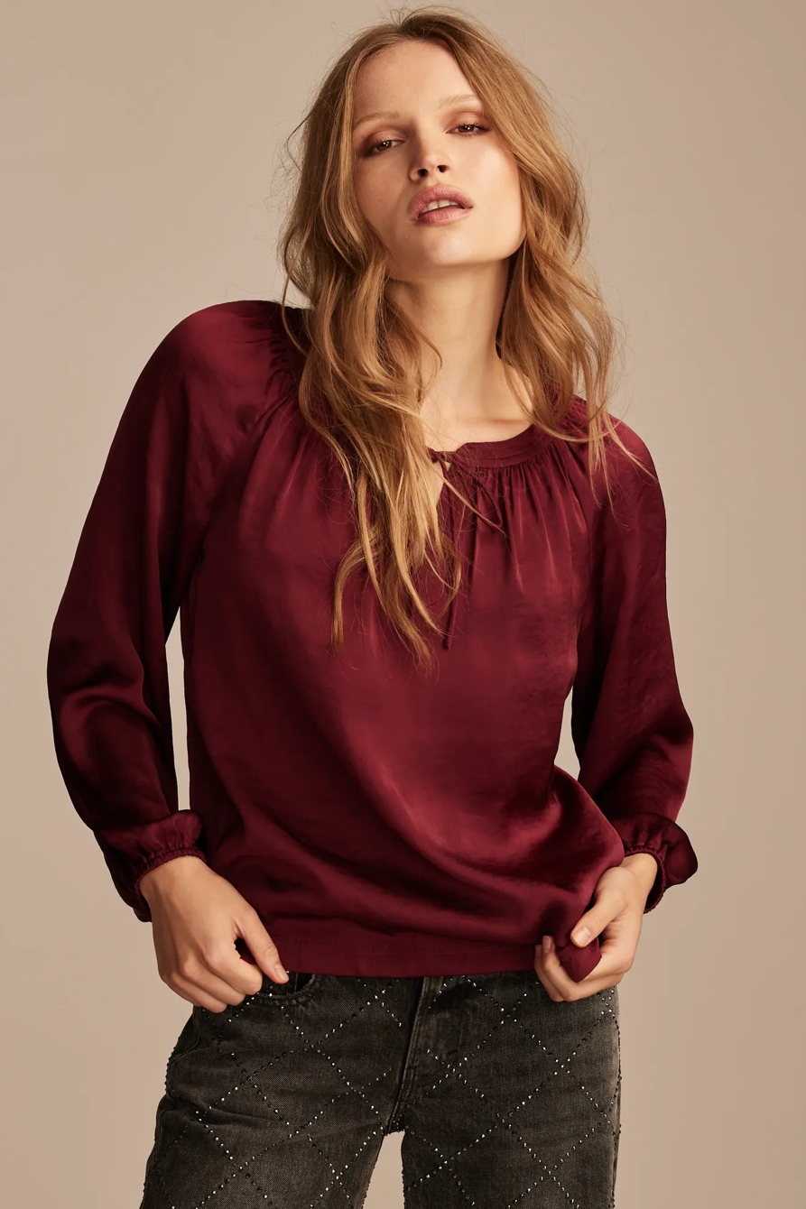 NOTCH NECK PEASANT TOP, image 5