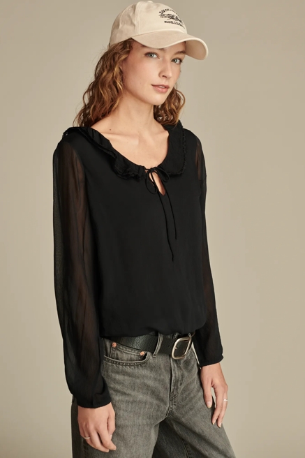 RUFFLE COLLARED BLOUSE, image 2
