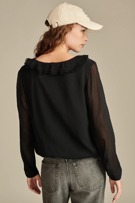 RUFFLE COLLARED BLOUSE, image 3