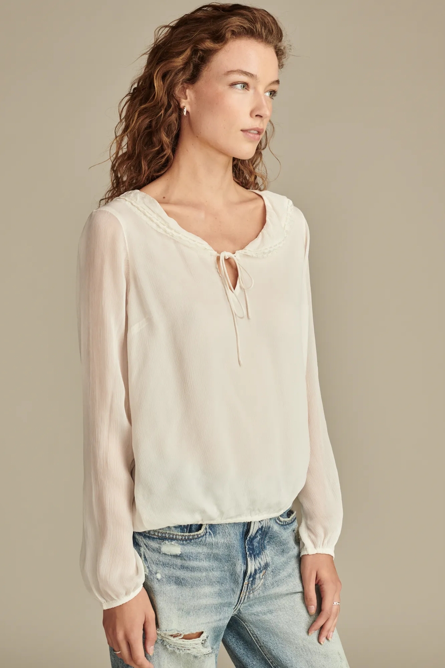 RUFFLE COLLARED BLOUSE, image 3