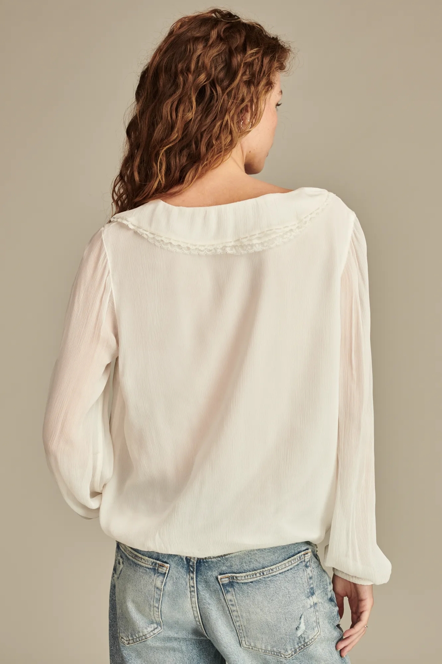 RUFFLE COLLARED BLOUSE, image 4