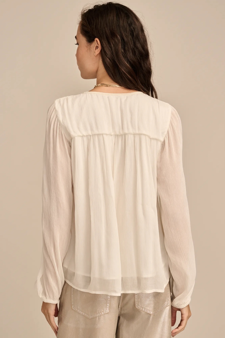 LONG SLEEVE RUFFLE BODICE TOP, image 5