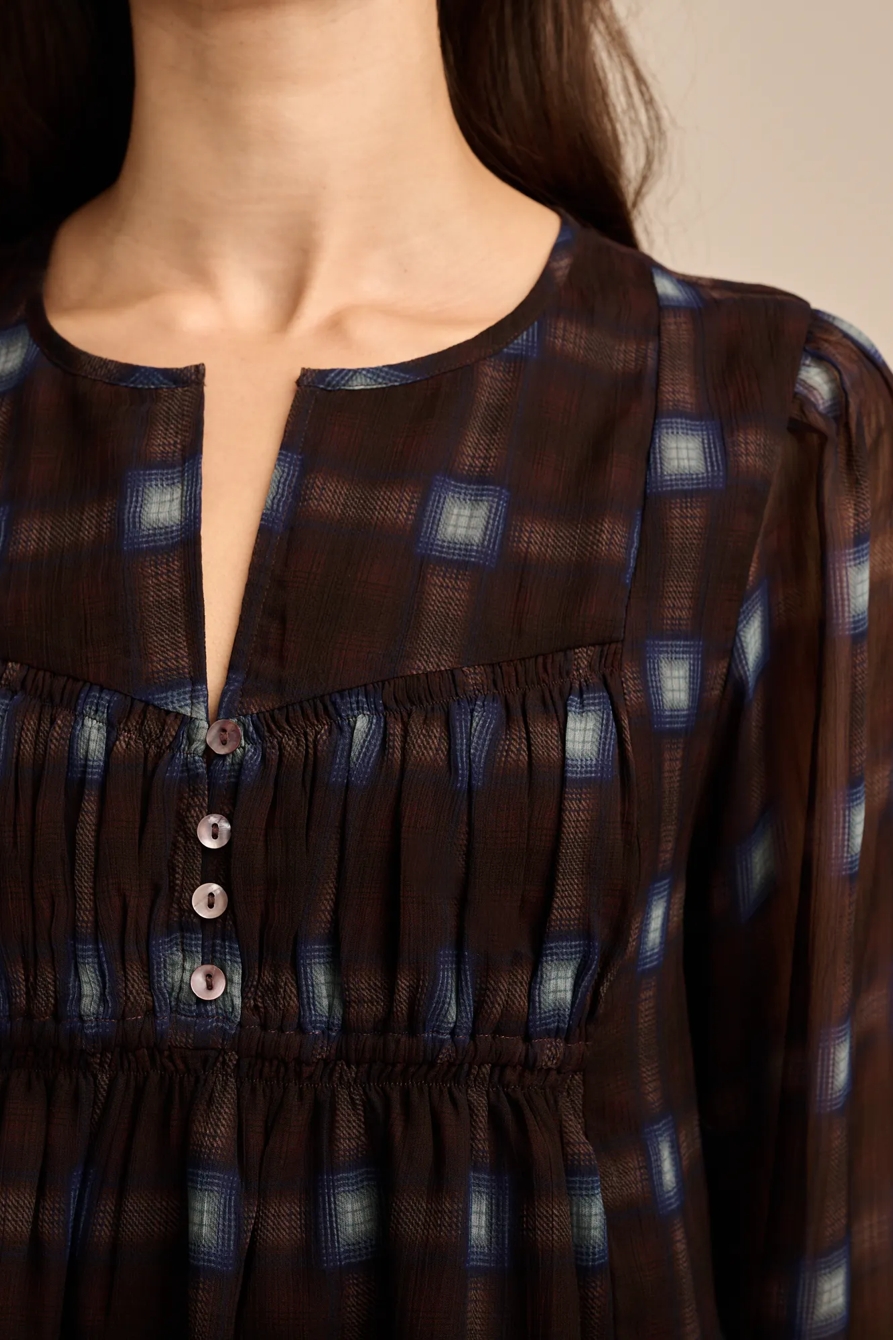 SMOCKED LONG SLEEVE TOP, image 2