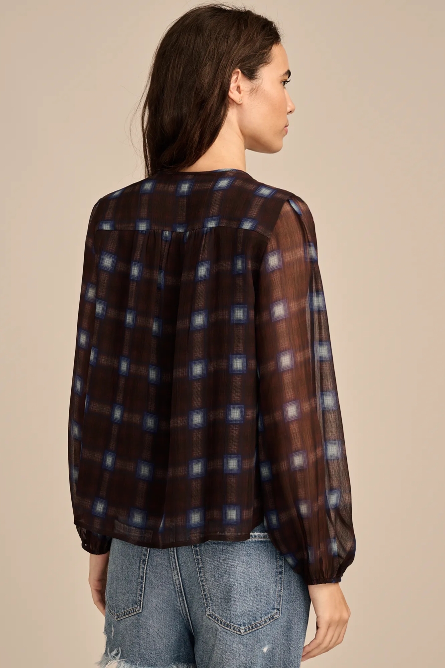 SMOCKED LONG SLEEVE TOP, image 4