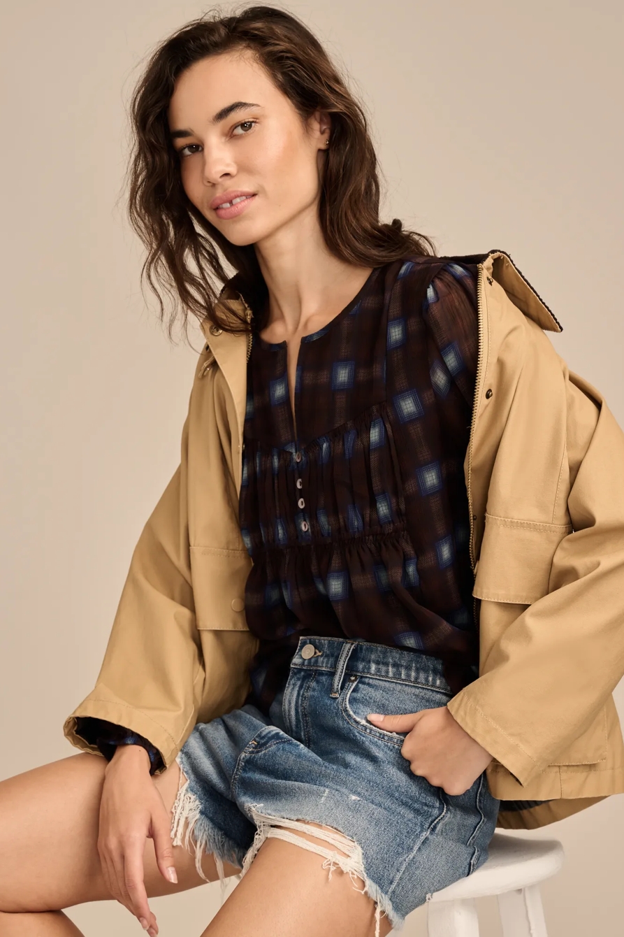 SMOCKED LONG SLEEVE TOP, image 5