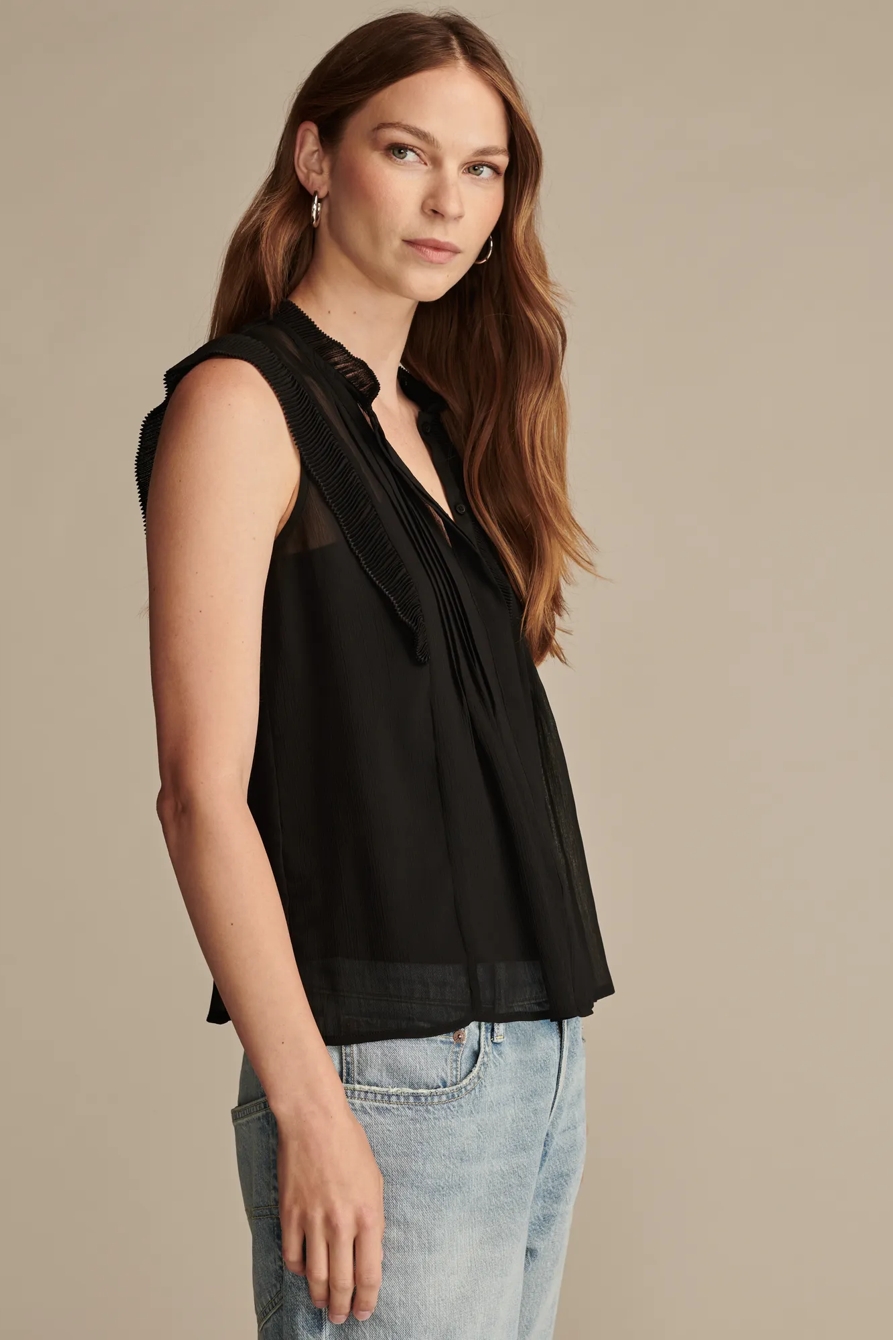 SLEEVELESS PINTUCK BLOUSE, image 4