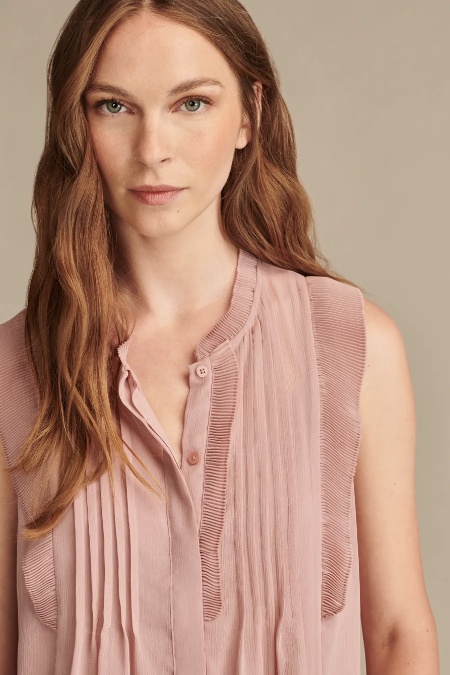 SLEEVELESS PINTUCK BLOUSE, image 2