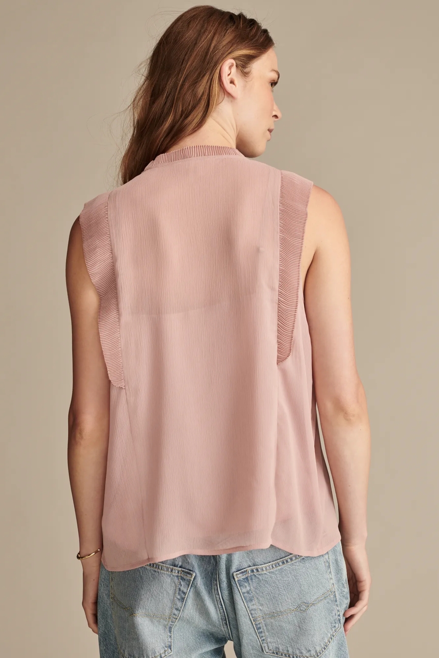 SLEEVELESS PINTUCK BLOUSE, image 4