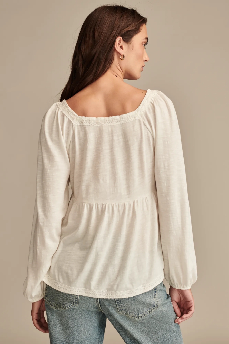 LACE PANELED TUNIC TEE, image 4